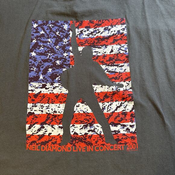 VINTAGE NEIL DIAMOND CONCERT LIVE TOUR MEN'S SIZE XL T-SHIRT GILDAN ULTRA COTTON - Picture 8 of 10